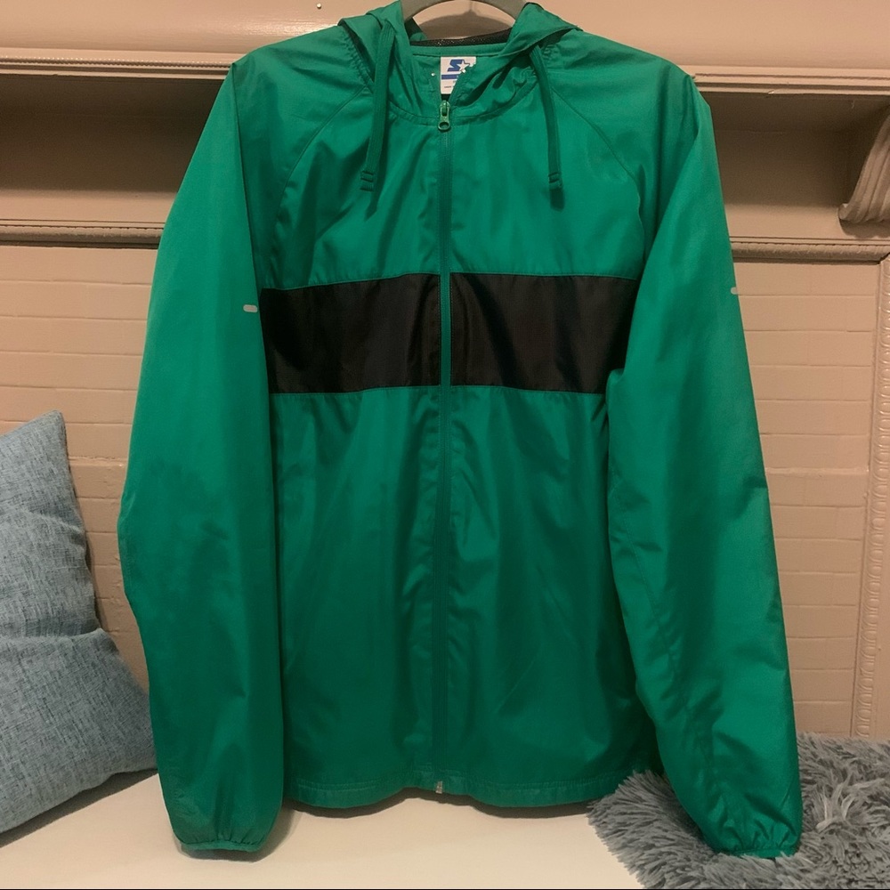 Mens Fit Kelly Green Windbreaker Raincoat